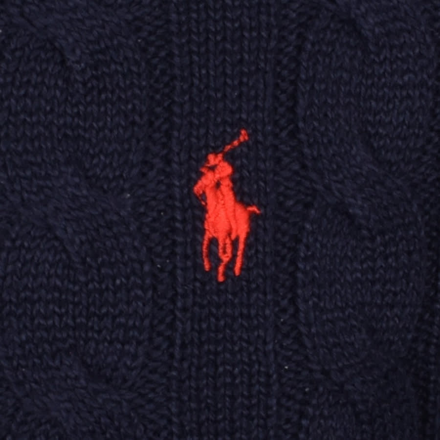 Alternative Image for ProductRalph Lauren Driver Crew Neck Knit Jumper Navy3